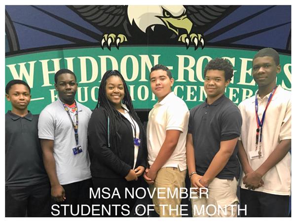 MSA November Students of the Month